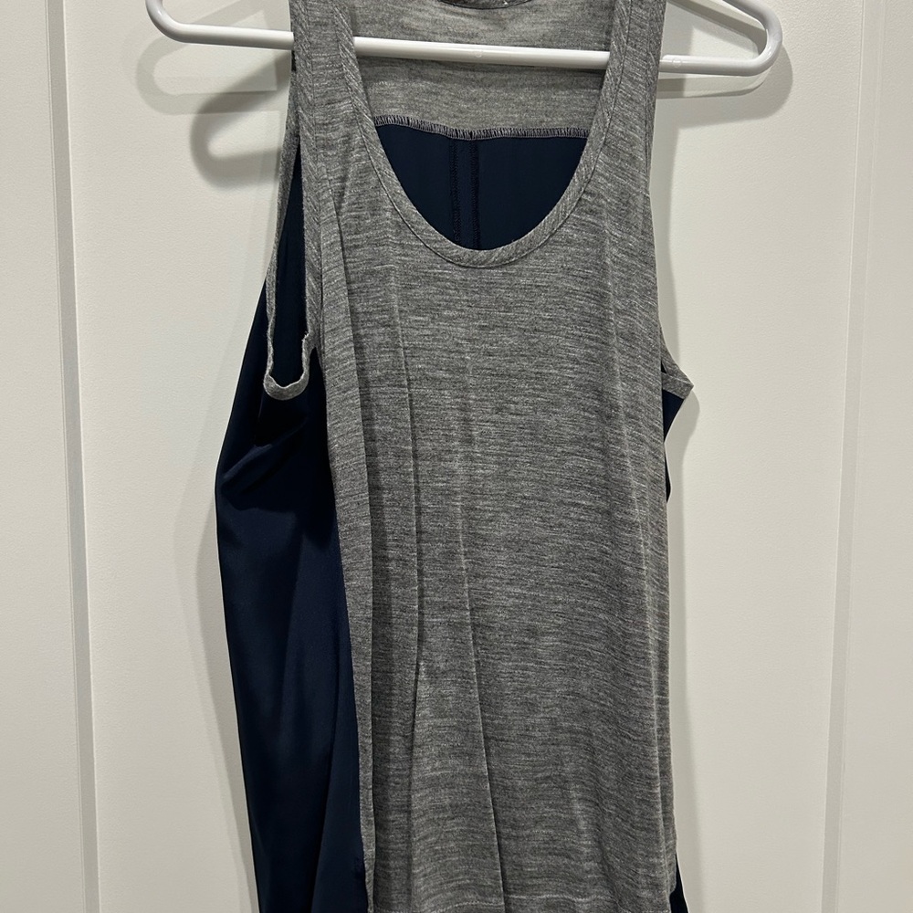 AG Brand Gray and Navy Women's Silk Tank Top
